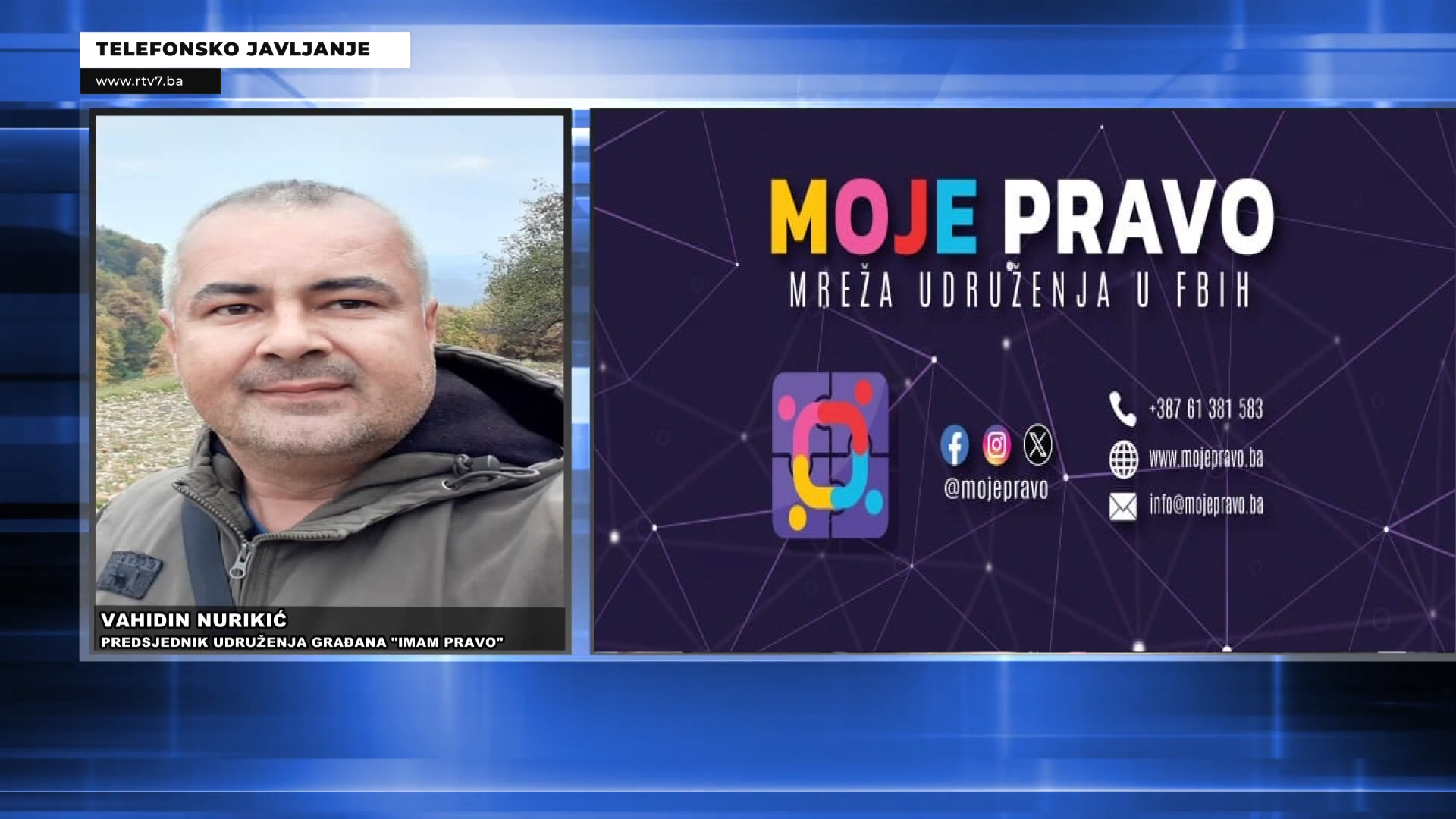 (Video) Gost programa Radio Tuzle Vahidin Nurkić predsjednik Udruženja građana „Imam pravo“ | RTV7